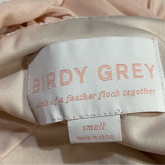 NWT Birdy Grey Dress KIKO DRESS CHIFFON PALE BLUSH Small Formal Wedding - Picture 7 of 10